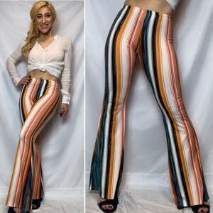 FASHIONOMICS STRIPE FLARE PANTS 